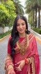 FANCY TWILL NET CODING EMBROIDERY SEQUENCE THREAD WORK SAREE WITH UNSTITCHED BLOUSE PARTY WEAR WHOLESALE PRICE ETHNIC GARMENT (2)