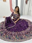 FANCY VICHITRA SILK EMBROIDERY SEQYENCE CODING THREAD WORK LEHNEGA CHOLI WITH DUPATTA PARTY WEAR WHOLESALE PRICE ETHNIC GARMENT (4)