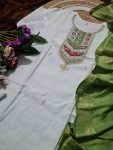 FANCY VISCOSE BLEND SEQUENCE CODING EMBROIDERY WORK TOP BOTTOM WITH DUPATTA FESTIVE WEAR WHOLESALE PRICE ETHNIC GARMENT (5)