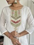 FANCY VISCOSE BLEND SEQUENCE CODING EMBROIDERY WORK TOP BOTTOM WITH DUPATTA FESTIVE WEAR WHOLESALE PRICE ETHNIC GARMENT (5)