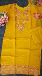 FANCY VISCOSE CHANDERI EMBROIDERY WORK TOP BOTTOM WITH DUPATTA FESTIVE WEAR WHOLESALE PRICE ETHNIC GARMENT (3)