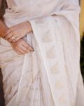 FASHIONABLE BANARASI SOFT SILK GOLD ZARI WEAVING WORK SAREE WITH UNSTITCHED BLOUSE FESTIVAL WEAR WHOLESALE PRICE ETHNIC GARMENT (2)