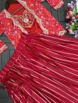 FASHIONABLE CHINON EMBROIDERY CODING SEQUENCE GOLDEN RIBBON WORK LEHENGA CHOLI WITH JACKET PARTY WEAR WHOLESALE PRICE ETHNIC GARMENT (3)