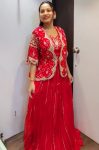 FASHIONABLE CHINON EMBROIDERY CODING SEQUENCE GOLDEN RIBBON WORK LEHENGA CHOLI WITH JACKET PARTY WEAR WHOLESALE PRICE ETHNIC GARMENT (3)