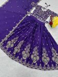 FASHIONABLE CHINON EMBROIDERY THREAD SEQUENCE WORK LEHENGA CHOLI WITH DUPATTA PARTY WEAR WHOLESALE PRICE ETHNIC GARMENT (3)