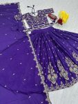 FASHIONABLE CHINON EMBROIDERY THREAD SEQUENCE WORK LEHENGA CHOLI WITH DUPATTA PARTY WEAR WHOLESALE PRICE ETHNIC GARMENT (3)