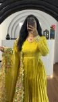 FASHIONABLE CHINON SILK EMBROIDERY SEQUENCE WORK GOWN BOTTOM WITH DUPATTA PARTY WEAR WHOLESALE PRICE ETHNIC GARMENT (3)
