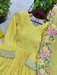 FASHIONABLE CHINON SILK EMBROIDERY SEQUENCE WORK GOWN BOTTOM WITH DUPATTA PARTY WEAR WHOLESALE PRICE ETHNIC GARMENT (3)