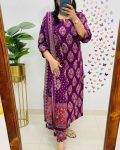 FASHIONABLE COTTON AJARAKH PRINTED TOP BOTTOM WITH DUPATTA PARTY WEAR WHOLESALE PRICE ETHNIC GARMENT (4)