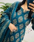 FASHIONABLE COTTON AJARAKH PRINTED TOP BOTTOM WITH DUPATTA PARTY WEAR WHOLESALE PRICE ETHNIC GARMENT (6)