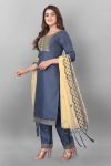 FASHIONABLE COTTON EMBROIDERY LACE WORK TOP BOTTOM WITH DUPATTA PARTY WEAR WHOLESALE PRICE ETHNIC GARMENT (3)