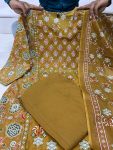 FASHIONABLE COTTON PRINTED EMBROIDERY WORK TOP BOTTOM WITH DUPATTA PARTY WEAR WHOLESALE PRICE ETHNIC GARMENT (3)