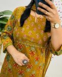 FASHIONABLE COTTON PRINTED EMBROIDERY WORK TOP BOTTOM WITH DUPATTA PARTY WEAR WHOLESALE PRICE ETHNIC GARMENT (3)