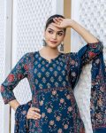 FASHIONABLE COTTON PRINTED EMBROIDERY WORK TOP BOTTOM WITH DUPATTA PARTY WEAR WHOLESALE PRICE ETHNIC GARMENT (7)