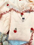 FASHIONABLE COTTON THREAD WEMBROIDERY WORK ANARKALI GOWN BOTTOM WITH DUPATTA PARTY WEAR WHOLESALE PRICE ETHNIC GARMENT (7)