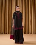 FASHIONABLE CREPE MOTI EMBROIDERY SEQUENCE WORK TOP PATIYALA WITH DUPATTA PARTY WEAR WHOLESALE PRICE ETHNIC GARMENT (3)