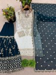 FASHIONABLE GEORGETTE EMBROIDERY SEQUENCE WORK TOP SHARARA WITH DUPATTA PARTY WEAR WHOLESALE PRICE ETHNIC GARMENT (2)