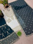 FASHIONABLE GEORGETTE EMBROIDERY SEQUENCE WORK TOP SHARARA WITH DUPATTA PARTY WEAR WHOLESALE PRICE ETHNIC GARMENT (2)