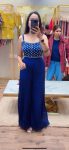 FASHIONABLE GEORGETTE EMBROIDERY THREAD SEQUENCE ZARI WORK STITCHED SHRUG PALAZZO WITH BLOUSE PARTY WEAR WHOLESALE PRICE ETHNIC GARMENT (6)