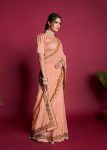 FASHIONABLE GEORGETTE MULTI THREAD PIPING LACE WORK SAREE WITH UNSTITCHED BLOUSE PARTY WEAR WHOLESALE PRICE ETHNIC GARMENT (3)