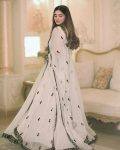 FASHIONABLE GEORGETTE THREAD SEQUENCE EMBROIDERY WORK GOWN WITH DUPATTA PARTY WEAR WHOLESALE PRICE ETHNIC GARMENT (3)