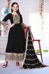 FASHIONABLE GEORGETTE ZARI EMBROIDERY WORK GOWN WITH DUPATTA PARTY WEAR WHOLESALE PRICE ETHNIC GARMENT (9)