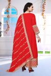 FASHIONABLE GEORGETTE ZARI EMBROIDERY WORK GOWN WITH DUPATTA PARTY WEAR WHOLESALE PRICE ETHNIC GARMENT (3)