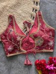 FASHIONABLE GOLDEN CRUSH EMBROIDERY MULTI WORK READY TO WEAR BLOUSE PARTY WEAR WHOLESALE PRICE ETHNIC GARMENT (8)