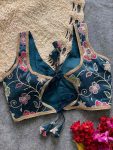FASHIONABLE GOLDEN CRUSH EMBROIDERY MULTI WORK READY TO WEAR BLOUSE PARTY WEAR WHOLESALE PRICE ETHNIC GARMENT (7)