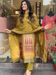 FASHIONABLE HEAVY SILK EMBROIDERY MIRROR HANDWORK TOP BOTTOM WITH DUPATTA PARTY WEAR WHOLESALE PRICE ETHNIC GARMENT (7)