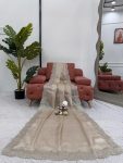 FASHIONABLE JIMMY CHOO THREAD SEQUENCE WORK SAREE WITH UNSTITCHED BLOUSE PARTY WEAR WHOLESALE PRICE ETHNIC GARMENT (3)
