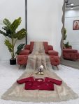 FASHIONABLE JIMMY CHOO THREAD SEQUENCE WORK SAREE WITH UNSTITCHED BLOUSE PARTY WEAR WHOLESALE PRICE ETHNIC GARMENT (3)