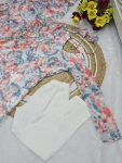 FASHIONABLE ORGANZA DIGITAL PRINTED FLAIRED GOWN BOTTOM WITH DUPATTA PARTY WEAR WHOLESALE PRICE ETHNIC GARMENT (9)