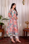 FASHIONABLE ORGANZA DIGITAL PRINTED FLAIRED GOWN BOTTOM WITH DUPATTA PARTY WEAR WHOLESALE PRICE ETHNIC GARMENT (9)
