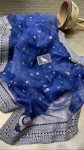 FASHIONABLE ORGANZA SILVER CODING SEQUENCE WORK SAREE WITH UNSTITCHED BLOUSE PARTY WEAR WHOLESALE PRICE ETHNIC GARMENT (4)