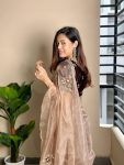FASHIONABLE ORGANZA THREAD MOTI ARC BORDER SAREE WITH VELVET HEAVY WMOTI WORK STITCHED BLOUSE PARTY WEAR WHOLESALE PRICE ETHNIC GARMENT (3)