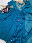 FASHIONABLE PARAMPARA SILK WITH SEQUENCE EMBROIDERY WORK TOP BOTTOM WITH DUPATTA PARTY WEAR WHOLESALE PRICE ETHNIC GARMENT (6)