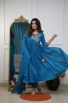 FASHIONABLE PARAMPARA SILK WITH SEQUENCE EMBROIDERY WORK TOP BOTTOM WITH DUPATTA PARTY WEAR WHOLESALE PRICE ETHNIC GARMENT (6)
