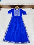 FASHIONABLE RAYON FOIL PRINTED LONG KURTI PARTY WEAR WHOLESALE PRICE ETHNIC GARMENT (8)