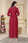 FASHIONABLE RAYON FOIL PRINTED LONG KURTI PARTY WEAR WHOLESALE PRICE ETHNIC GARMENT (3)