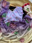 FASHIONABLE TABBY ORGANZA DIGITAL PRINTED HANDWORK SAREE WITH UNSTITCHED BLOUSE PARTY WEAR WHOLESALE PRICE ETHNIC GARMENT (10)