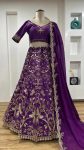 FASHIONABLE THAI SILK EMBROIDERY SEQUENCE ZARI WORK LEHENGA CHOLI WITH DUPATTA PARTY WEAR WHOLESALE PRICE ETHNIC GARMENT (3)