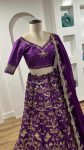 FASHIONABLE THAI SILK EMBROIDERY SEQUENCE ZARI WORK LEHENGA CHOLI WITH DUPATTA PARTY WEAR WHOLESALE PRICE ETHNIC GARMENT (3)