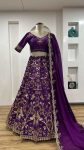 FASHIONABLE THAI SILK EMBROIDERY SEQUENCE ZARI WORK LEHENGA CHOLI WITH DUPATTA PARTY WEAR WHOLESALE PRICE ETHNIC GARMENT (3)
