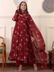 FASHIONABLE WEIGHTLESS DIGITAL PRINTED ANARKALI GOWN BOTTOM WITH DUPATTA PARTY WEAR WHOLESALE PRICE ETHNIC GARMENT (6)