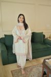 LATEST CHANDERI SILK EMBROIDERY SEQUENCE WORK TOP PALAZZO WITH DUPATTA PARTY WEAR WHOLESALE PRICE ETHNIC GARMENT (3)