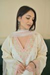 LATEST CHANDERI SILK EMBROIDERY SEQUENCE WORK TOP PALAZZO WITH DUPATTA PARTY WEAR WHOLESALE PRICE ETHNIC GARMENT (3)