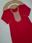 LATEST CHANDERI SILK SEQUENCE CODING EMBROIDERY WORK TOP BOTTOM WITH DUPATTA FESTIVE WEAR WHOLESALE PRICE ETHNIC GARMENT (3)