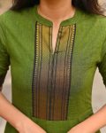 LATEST CHANDERI SILK WEAVING ZARI JACQUARD LACE WORK ANARKALI TOP WITH PENT SET PARTY WEAR WHOLESALE PRICE ETHNIC GARMENT (5)