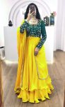 LATEST CHINON EMBROIDERY CODING THREAD SEQUENCE WORK GOWN WITH DUPATTA PARTY WEAR WHOLESALE PRICE ETHNIC GARMENT (2)